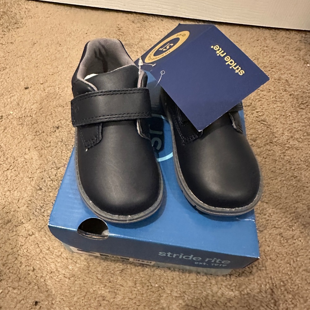 New Navy Stride Rite Dress Toddler Boy Shoes